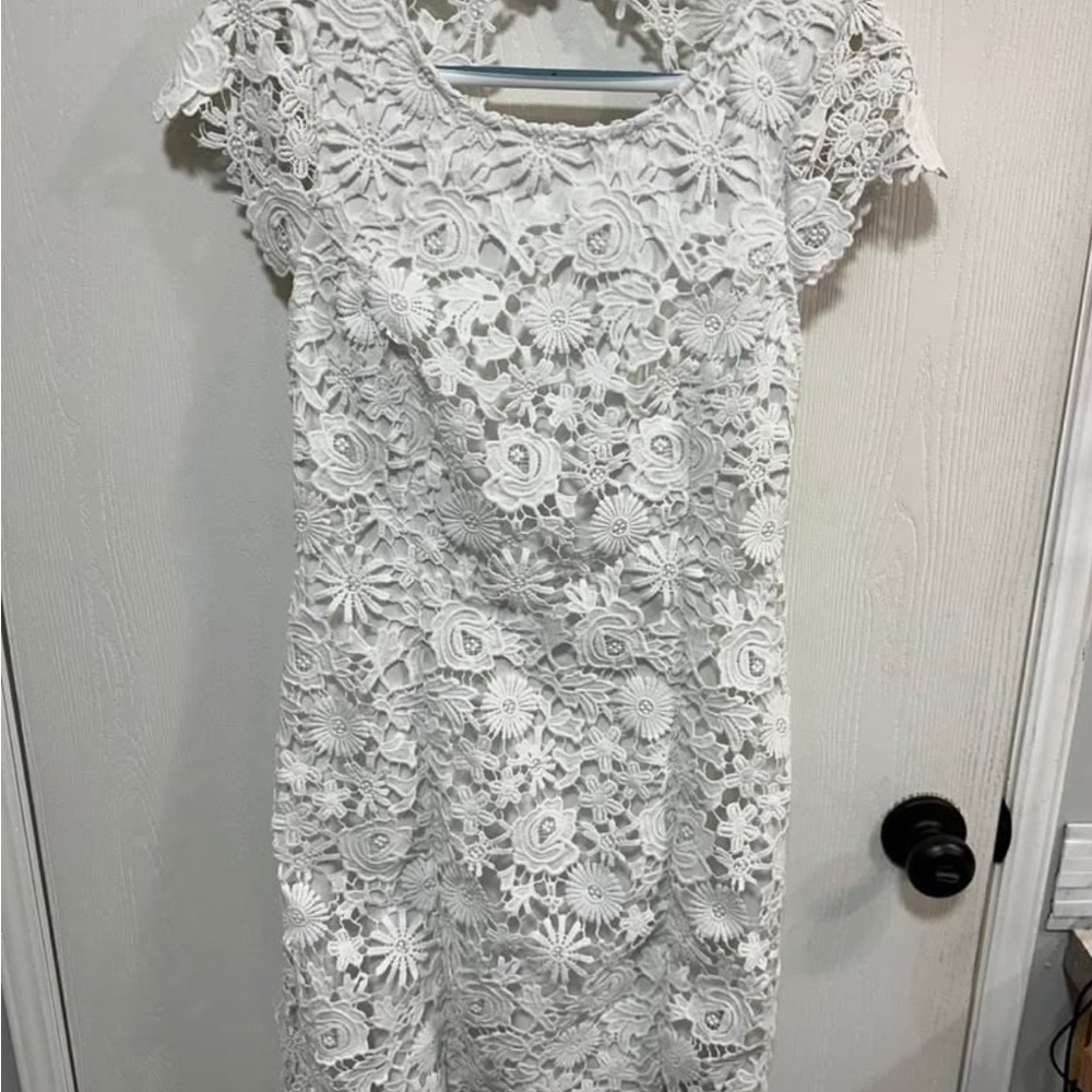 Elegant White Lace Dress